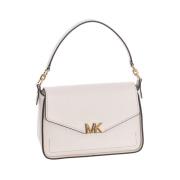 Leren handtas met drukknoopsluiting Michael Kors , White , Dames