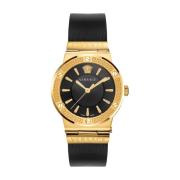 Dameshorloge Greca Logo zwart, goud 38 mm Vevh00320 Versace , Black , ...