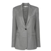 Wollen Blazer met Peak Revers Stella McCartney , Gray , Dames