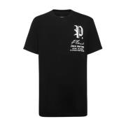 Stijlvol Grafisch T-shirt voor Mannen Philipp Plein , Black , Heren