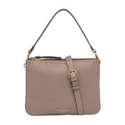 Dove Grey Frida Gladleren Tas Gianni Chiarini , Brown , Dames