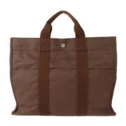 Pre-owned Canvas totes Hermès Vintage , Brown , Unisex