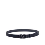 Stijlvolle Leren Riem met Uniek Ontwerp Valentino Garavani , Black , H...