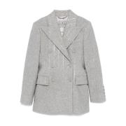 Stijlvolle Jas met Uniek Ontwerp Ermanno Scervino , Gray , Dames