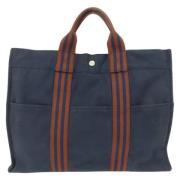 Pre-owned Canvas totes Hermès Vintage , Blue , Dames