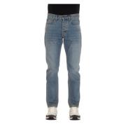 Tokyo Slim Denim Jeans Haikure , Blue , Heren