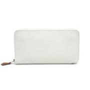 Pre-owned Leather wallets Hermès Vintage , White , Dames