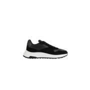 Zwarte Leren Hyperlight Sneakers Hogan , Black , Heren