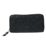 Pre-owned Leather wallets Louis Vuitton Vintage , Black , Dames