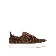 Leopard Black Sneakers Pierre Hardy , Brown , Dames