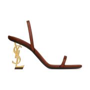 Stijlvolle Sandalen voor Zomerse Outfits Saint Laurent , Brown , Dames