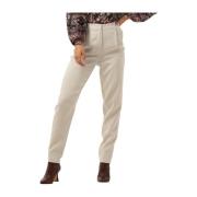 Cindy Ciry Pants Dames Broeken Bruuns Bazaar , Beige , Dames