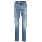 Klassieke Denim Jeans Dolce & Gabbana , Blue , Heren