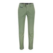 Groene Katoenen Chino Broek Gardeur , Green , Heren