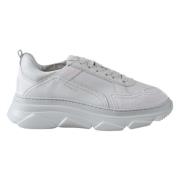 Leren Mix Sneakers met Geometrische Zool normann Copenhagen , White , ...