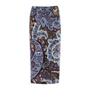 Bloemen Paisley Sheath Rok Etro , Multicolor , Dames