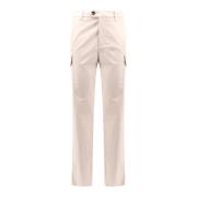 Cargo Stretch Katoenen Broek met Zakken Brunello Cucinelli , Beige , H...