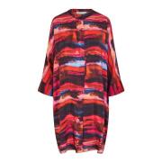 Oversized Shirtjurk Sun Tomato Masai , Red , Dames