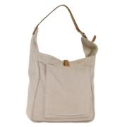 Pre-owned Canvas shoulder-bags Hermès Vintage , Beige , Dames