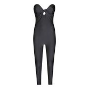 Strapless Lycra Jumpsuit Andamane , Black , Dames