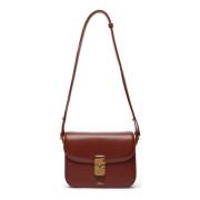 Kleine Leren Vintage Clutch Tas A.p.c. , Brown , Dames