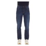 Wortelpasvorm Denim Jeans PT Torino , Blue , Heren