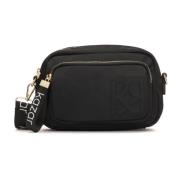 Zwarte crossbody met logoband Kazar , Black , Dames