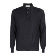 Lange Mouw Polo Shirt Filippo De Laurentiis , Blue , Heren