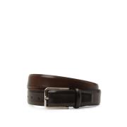 Stijlvolle Leren Riem Santoni , Brown , Heren