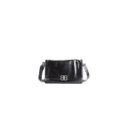 Soft Grand Model Flap Tas Balenciaga , Black , Dames