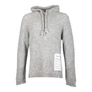 Grijze Hoodie Trui Alpaca Wolmix Amaránto , Gray , Heren