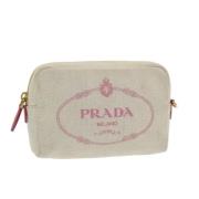 Pre-owned Canvas wallets Prada Vintage , Beige , Dames