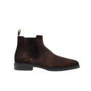 Suède Chelsea Laarzen Ronde Neus Stijl Santoni , Brown , Heren