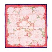 Pre-owned Silk scarves Hermès Vintage , Pink , Dames