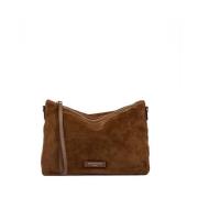 Nora Pouch Suède Leren Tas Gianni Chiarini , Brown , Dames