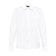 Witte Kraag Trim Shirt Fabiana Filippi , White , Dames