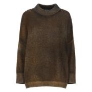 Bruin Kasjmier Zijde Sweater Vrouw Crew Avant Toi , Brown , Dames