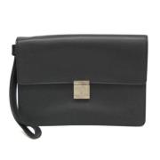 Pre-owned Leather clutches Louis Vuitton Vintage , Black , Dames