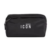 Reis Beauty Case Icon Dsquared2 , Black , Heren