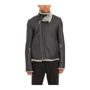 Zwart Parel Bauhaus Jas Rick Owens , Gray , Heren