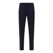 Slim Fit Elastische Katoenen Broek -Marino Hugo Boss , Blue , Heren