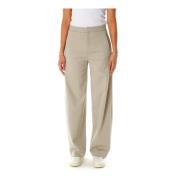 Barrel Leg Mid Waist Pants Drykorn , Beige , Dames