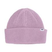 Lila Krijt Beanie Hoed Obey , Pink , Heren