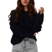 Navy Gebreide Pullover Stijlvol Herfst Y.a.s , Blue , Dames