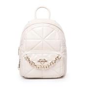 Witte Gequiltte Ronde Tas Love Moschino , White , Dames