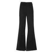 Zwarte Corduroy Broek Zijritssluiting D.Exterior , Black , Dames