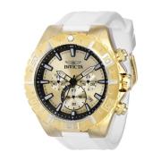 Aviator Heren Quartz Horloge - Gouden Wijzerplaat Invicta Watches , Ye...