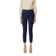 Blauwe Capri Broek Bi-elastische Stof Elisabetta Franchi , Blue , Dame...