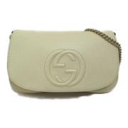 Pre-owned Leather gucci-bags Gucci Vintage , Beige , Dames