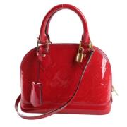 Pre-owned Leather handbags Louis Vuitton Vintage , Red , Dames